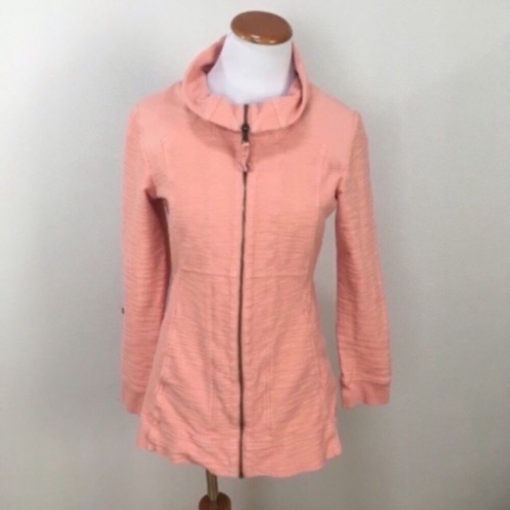 Anthropologie Saturday Sunday Quinn Textured Coral Pink‎ Jacket Women’s Sz Small